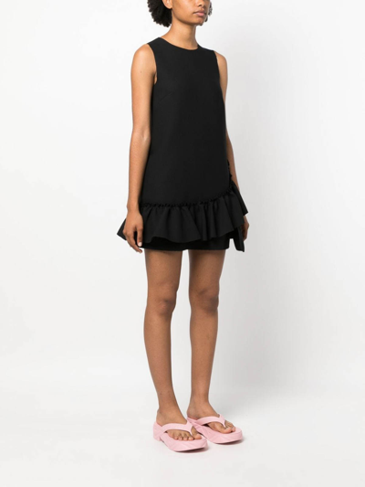 Shop Msgm Led Sleeveless Minidress In Black