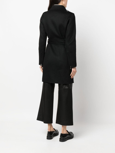 P.a.r.o.s.h Leak Off-center Zip-up Wool Coat In Black