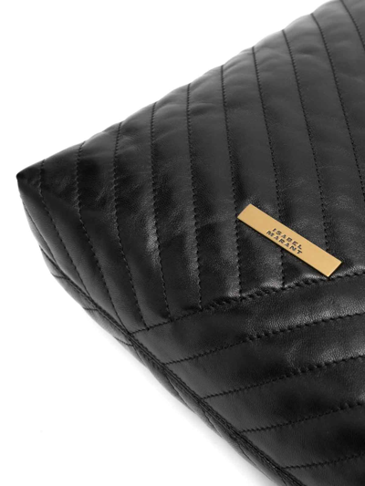 Shop Isabel Marant Matelass-effect Leather Tote Bag In Black
