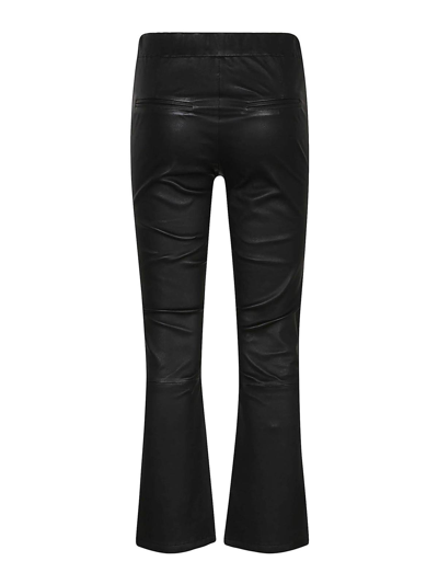 Shop Arma Stretch Leather Trousers With Flares In Black