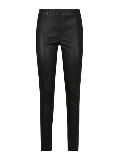 Shop Arma Stretch Leather Leggings Pant In Black