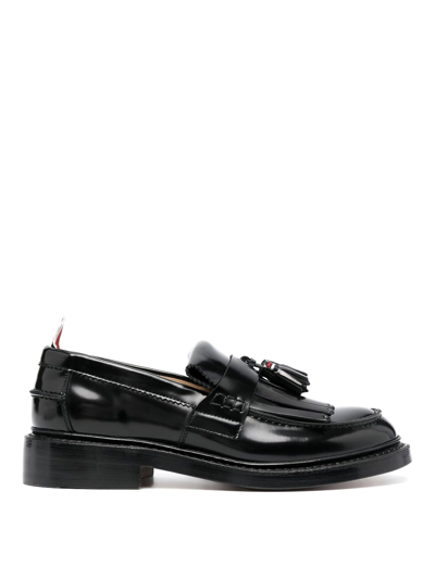 Shop Thom Browne Tassel-trim Patent Loafers In Black