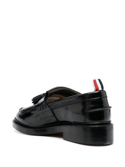 Shop Thom Browne Tassel-trim Patent Loafers In Black