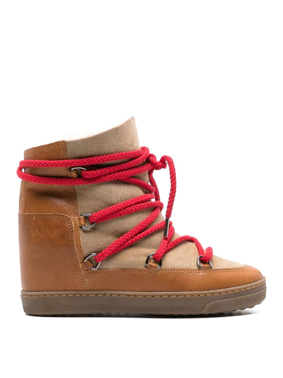 Shop Isabel Marant Nowles Suede Ankle Boots In Camel