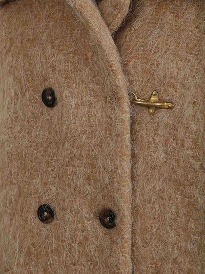Shop Fay Cappotto Over Mohair Jaqueline In Camel
