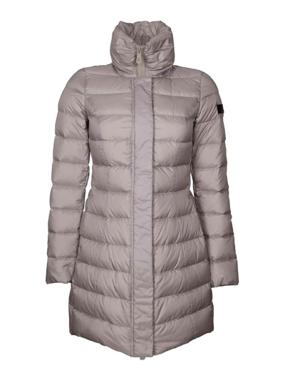 Shop Peuterey Sobchak Down Jacket With High Collar In Beige In Beis