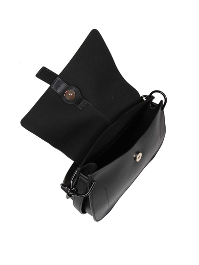 Shop Furla Flow Handbag In Black Leather