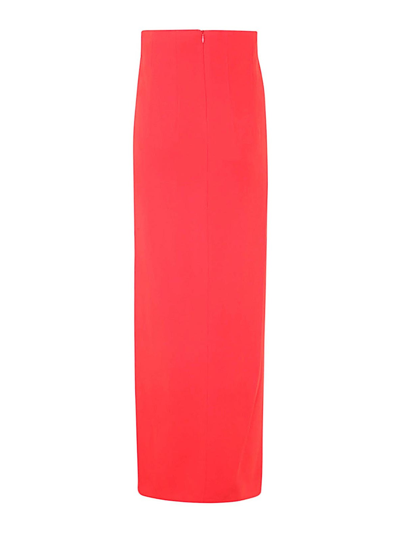 Shop Patou Long Slit Skirt In Red