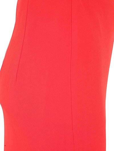 Shop Patou Long Slit Skirt In Red