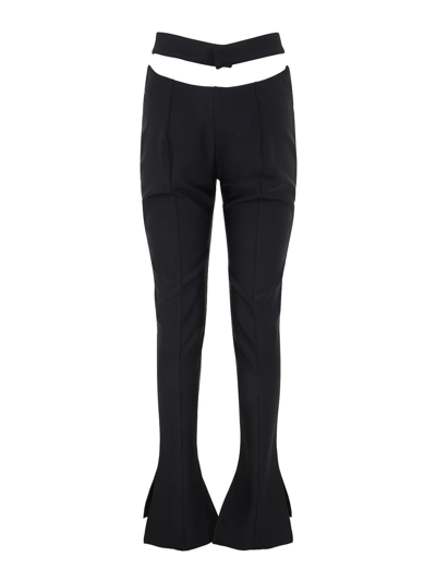 Mugler Black Cutout Trousers In Black
