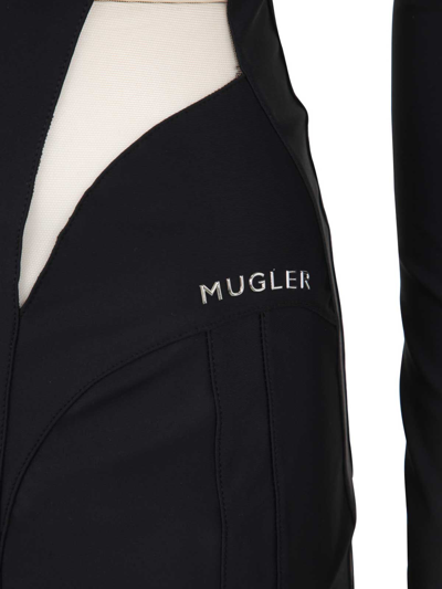 Shop Mugler Mini Dress In Black