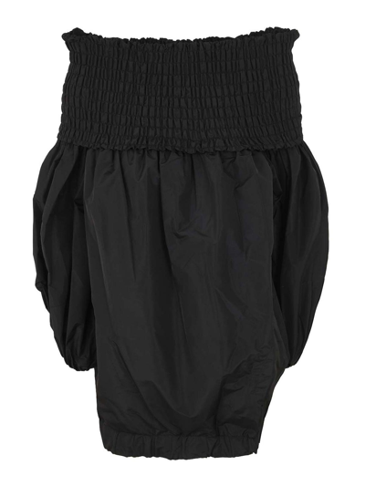 Shop Patou Smock Volume Mini Dress In Black