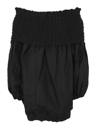 Shop Patou Smock Volume Mini Dress In Black