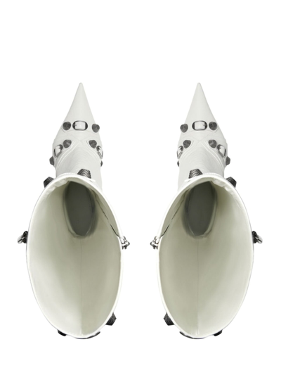 Balenciaga Cagole Knee High Boot In Blanco