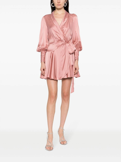 Shop Zimmermann Vestido Corto In Nude & Neutrals