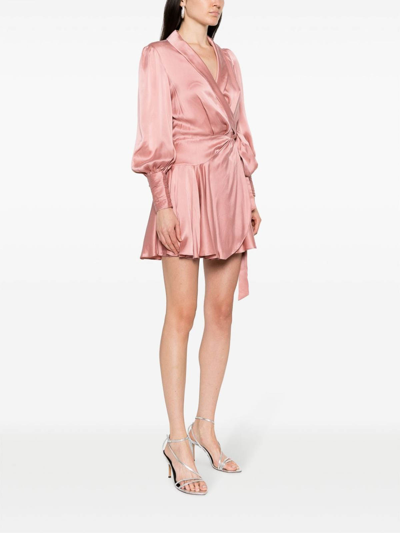 Shop Zimmermann Vestido Corto In Nude & Neutrals