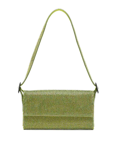 Shop Benedetta Bruzziches Petite Crystal Clutch Bag In Green