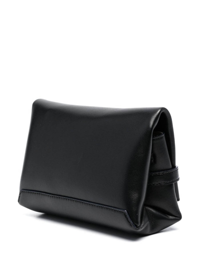 Shop Victoria Beckham Mini Chain Leather Pouch Bag In Black