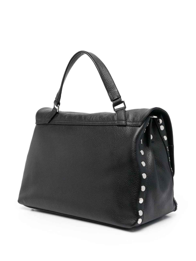 Zanellato Medium Postina Leather Shoulder Bag In Negro