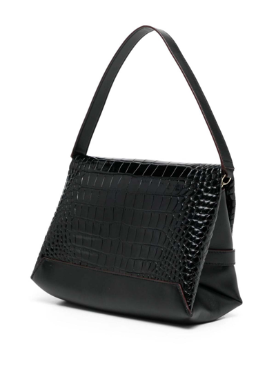 Shop Victoria Beckham Crocodile Leather Bag In Black