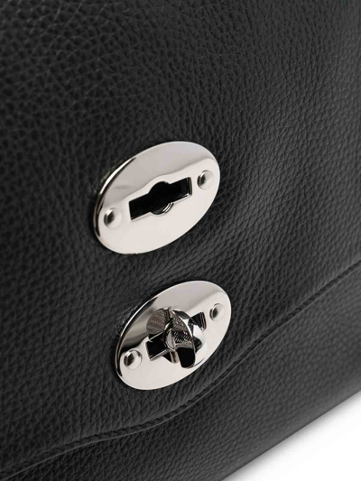 Zanellato Medium Postina Leather Shoulder Bag In Negro