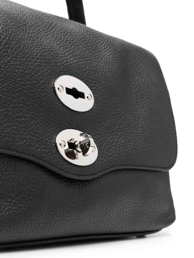 Zanellato Medium Postina Leather Shoulder Bag In Black