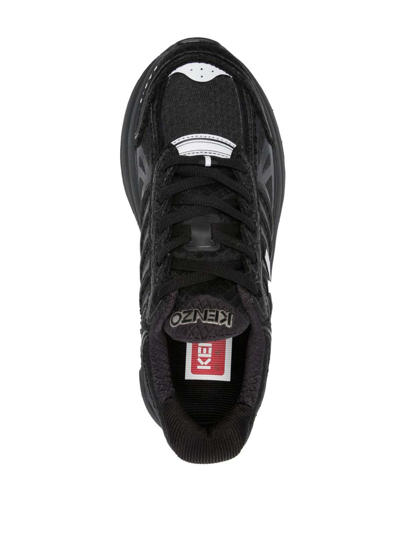 Shop Kenzo Tech Runner Sneakers In Black
