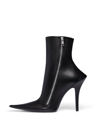 Shop Balenciaga Witch Leather Boots In Black