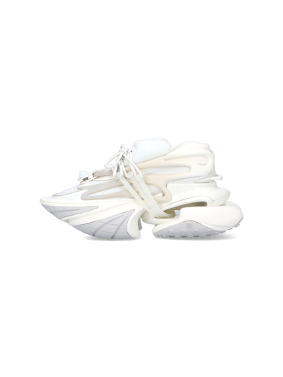 Balmain Unicorn Trainers In Neoprene And Leather In White