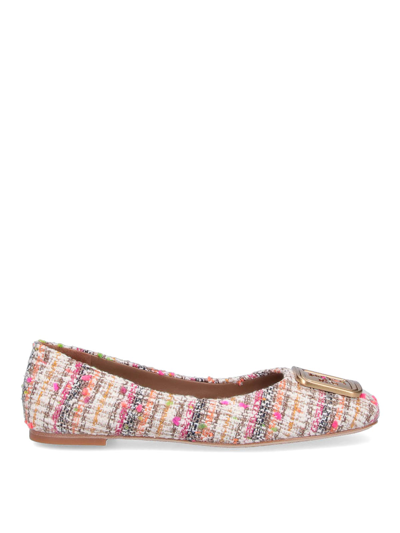Shop Tory Burch Tweed Lat Shoes In Multicolor