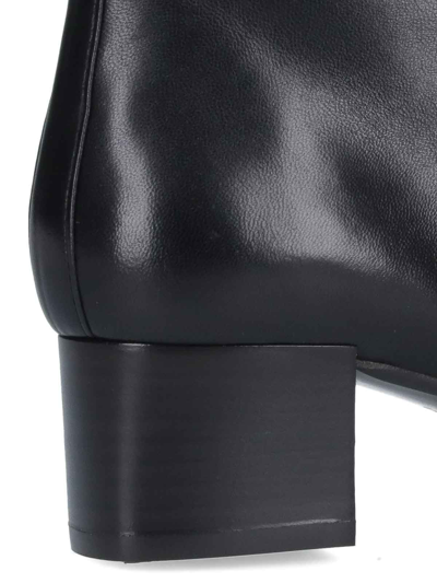 Shop Carel Paris Leather Ankle Boots In Black