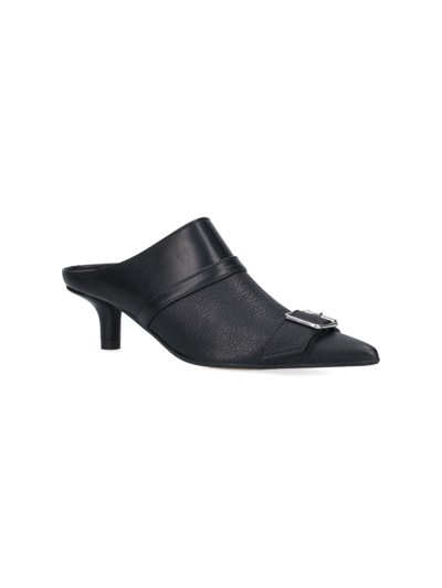 Mm6 Maison Margiela Rider 50mm Pointed-toe Mules In Black