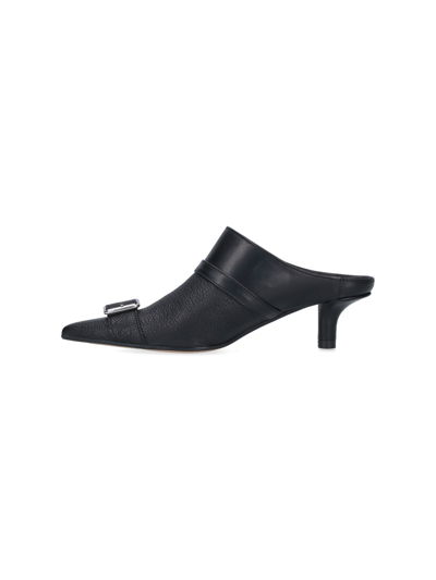 Mm6 Maison Margiela Rider 50mm Pointed-toe Mules In Black