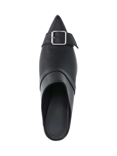 Mm6 Maison Margiela Rider 50mm Pointed-toe Mules In Black