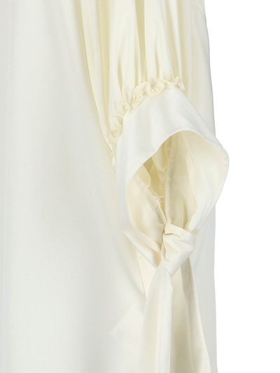 Shop Jw Anderson Oversized Sleeve Dress In White