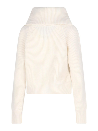 Shop Sa Su Phi Crew Neck Sweater In White