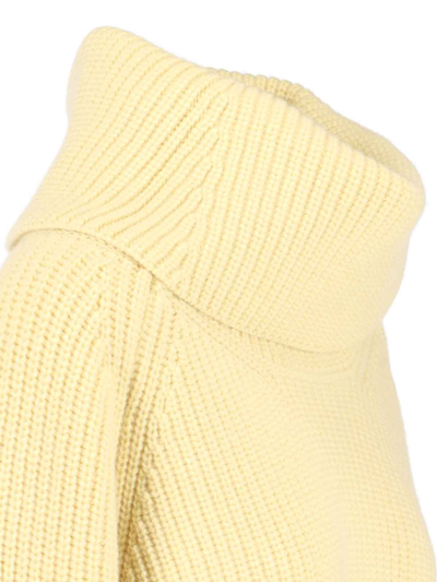 Sa Su Phi Cashmere Blend High-collar Knit Sweater In Yellow