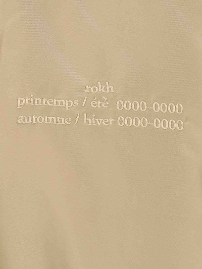 Rokh Logo Hooded Parka In Brown
