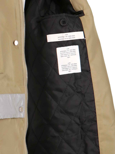 Rokh Logo Hooded Parka In Brown