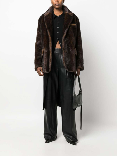 Shop Stand Studio Belinda Faux Fur Blazer In Brown