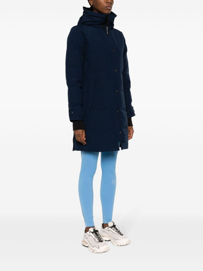 Canada Goose Trillium Hooded Parka Coat In Blue