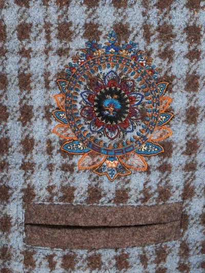 Etro Gilet In Misto Lana Ricamata Donna In Azul