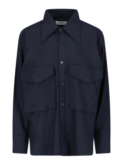 Shop Setchu Shirt Jacket In Blue