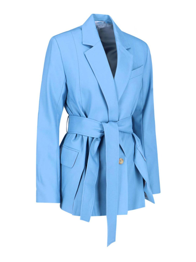 Shop Eudon Choi Double-breasted Blazer In Blue