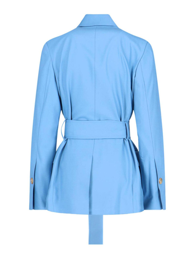 Shop Eudon Choi Double-breasted Blazer In Blue