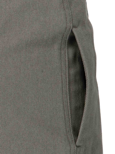 Sa Su Phi Cotton Skirt With Adjustable Waist And Front Slit In Gray