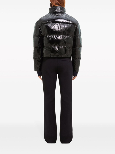 Courrèges Vinyl Down Jacket In Black