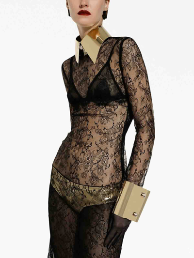 Shop Dolce & Gabbana Vestido Midi - Negro