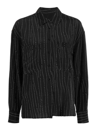 Shop Iro Zef Studded Shirt In Negro