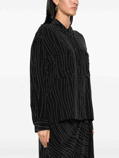 Iro Studded Shirt All-over Pattern In Negro